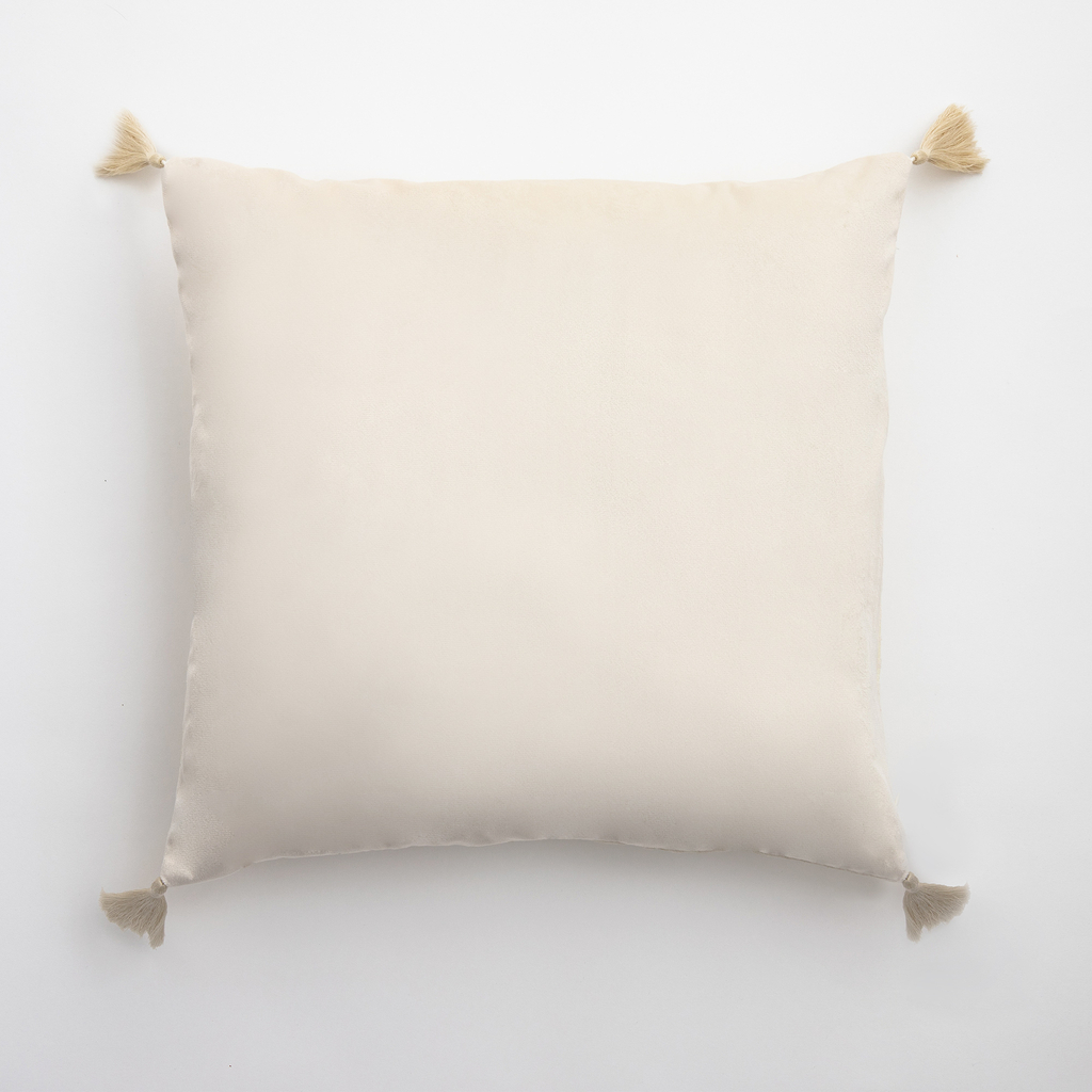 Zamatová obliečka na vankúš ADRIA krémová 45x45 cm