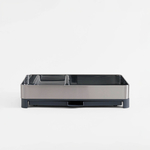 Výsuvná sušička riadu strieborno-sivá 43x29,5x8 cm