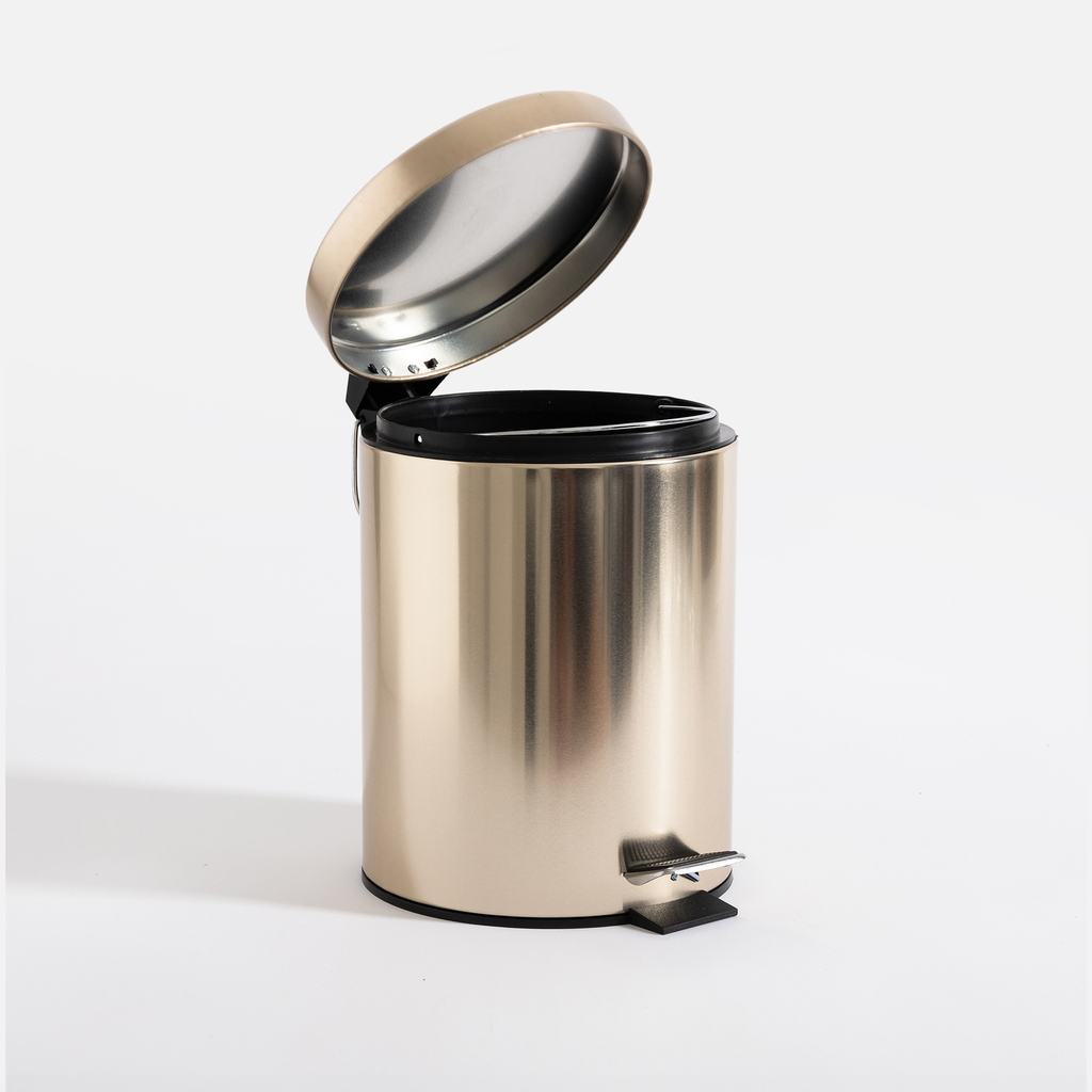 Odpadkový kôš s pedálom zlatý 5L