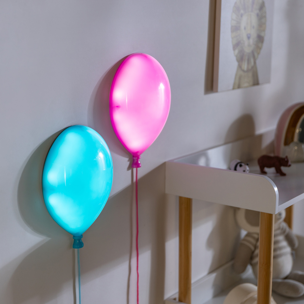 Nástenné svietidlo na batérie modré BALLOON