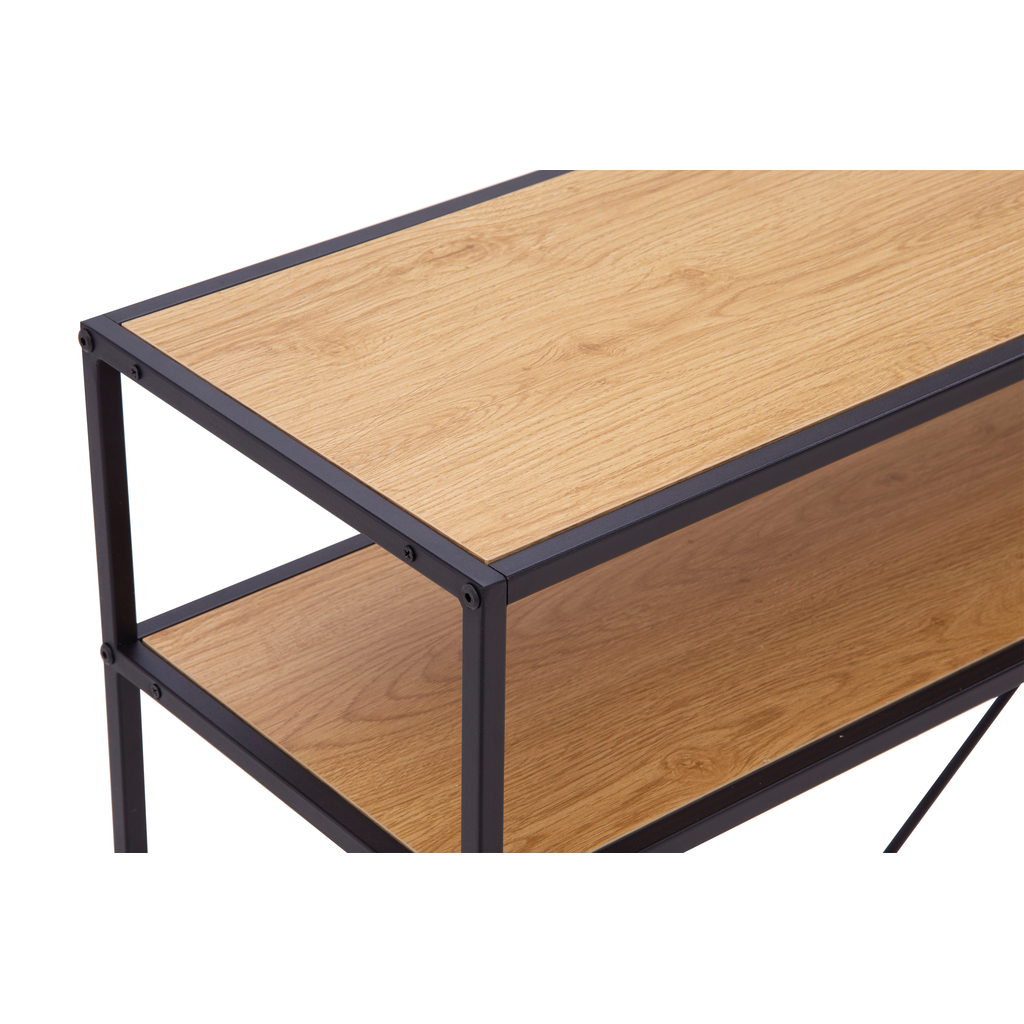 Konzolový stolík v industriálnom štýle s policou EXITIO