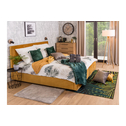 Čalúnená manželská posteľ s roštom a úložným priestorom FABRIZZIO SQUERE P 160x200