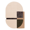Vlnený koberec ELEMENTS krémovo-hnedý 200x290 cm