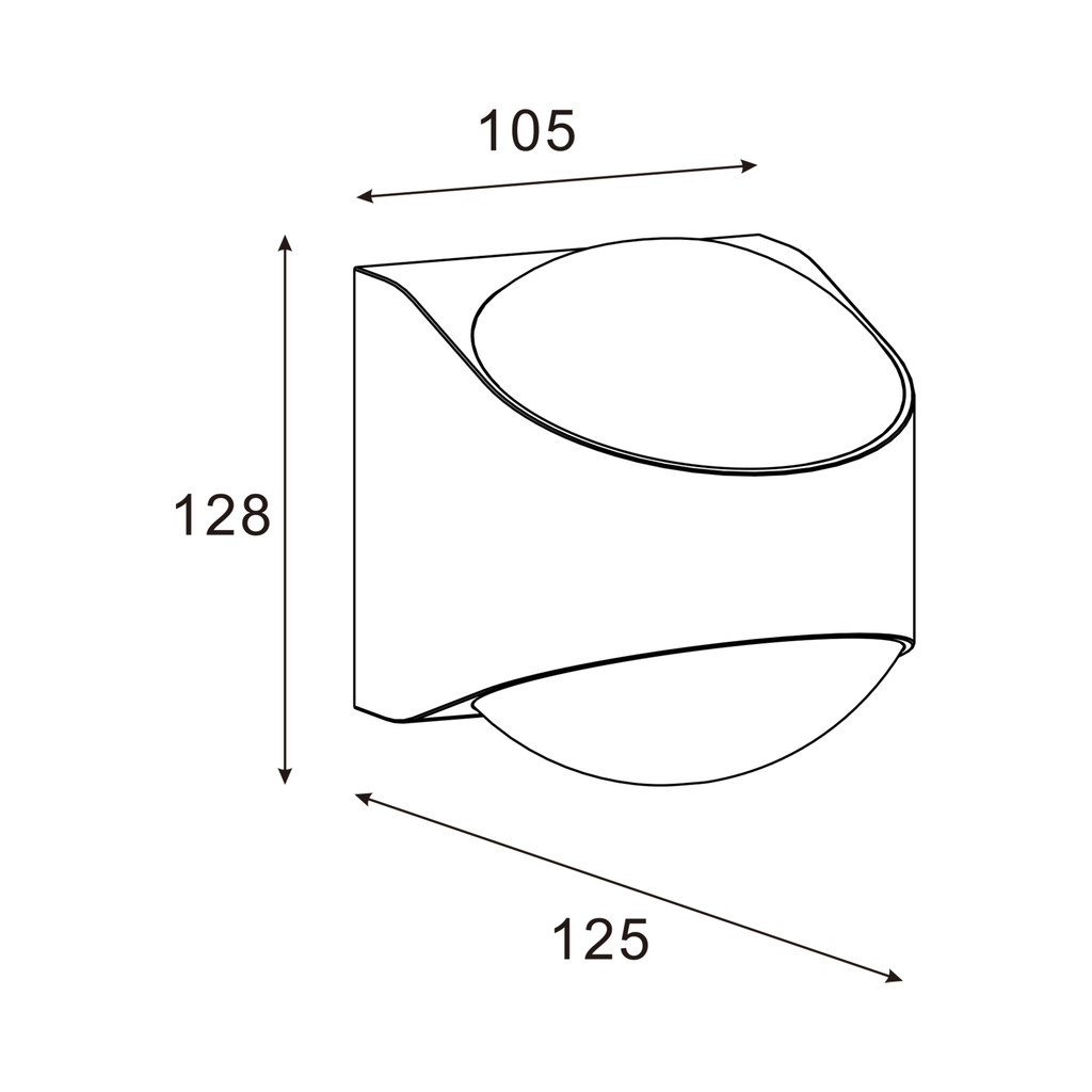 Vonkajšie dvojstranné nástenné svietidlo IP44 čierne LUCENT