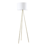 Trojnohá stojacia lampa CARA s bielym tienidlom