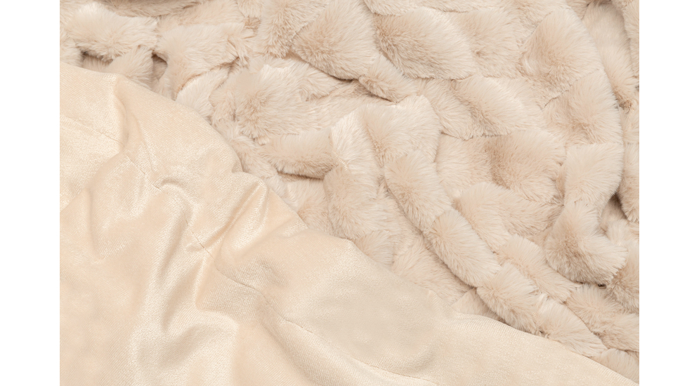 Béžová vlnená deka MAISON 150x200 cm