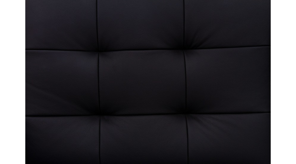 Kožená rohová sedačka čierna MALMO ľavá