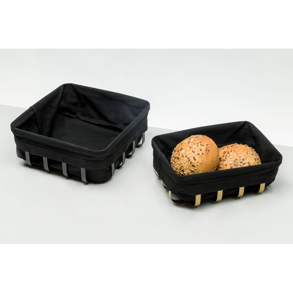 Košík na pečivo obdĺžnikový čierny 22 x 16 cm