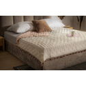Prehoz na posteľ bielo-ružový FRINGLE 220x200 cm