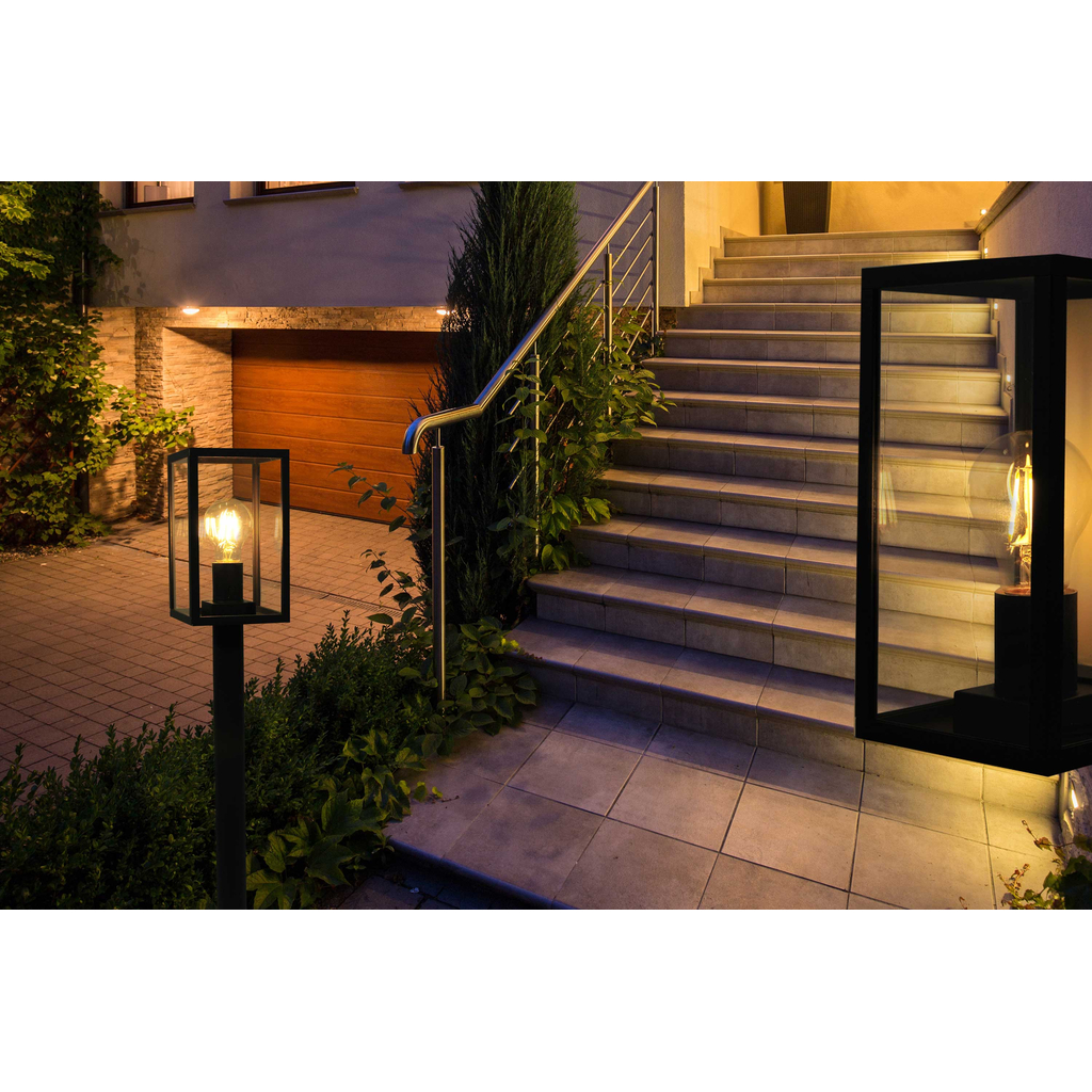 Vonkajšia stojacia lampa nízka grafitová MALMO 48 cm