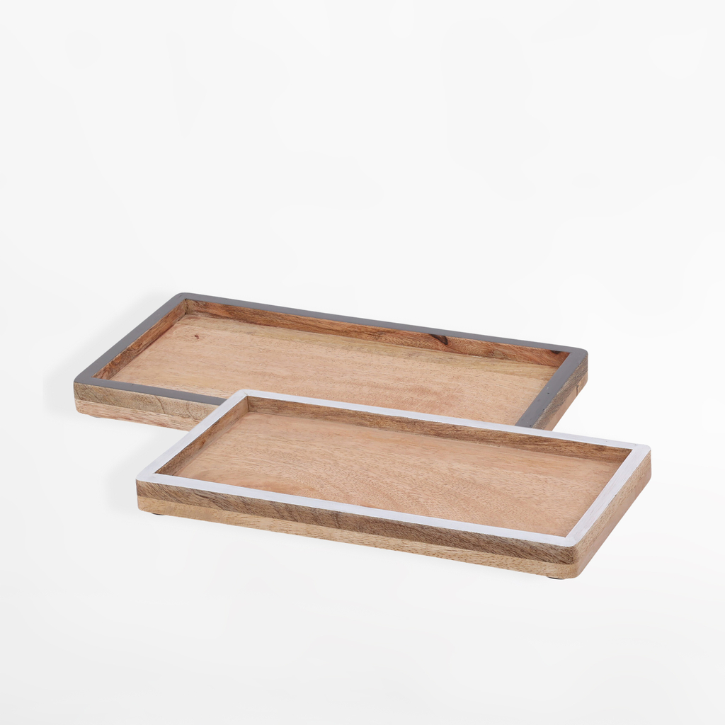 Dekoratívny podnos z mangového dreva 28x14 cm MIX