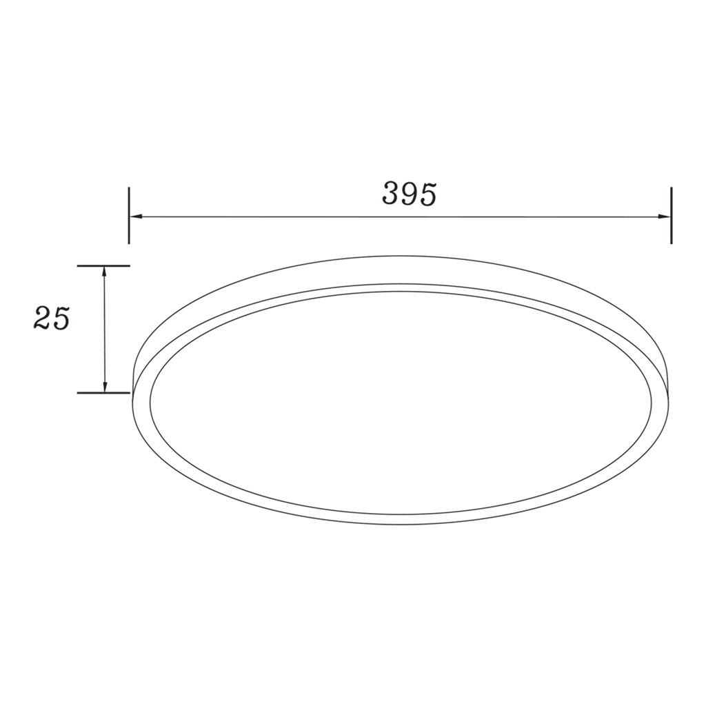 Plafón LED CCT CAMI svetlé drevo 40 cm
