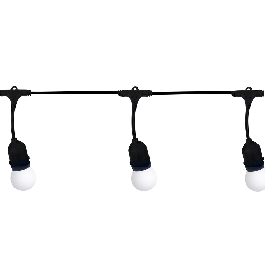 Vonkajšia svetelná reťaz PARTY iP44 5,6 m mliečna