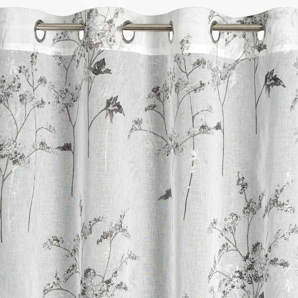 Záclona na priechodkách bielo-strieborná SERMA 140x250 cm