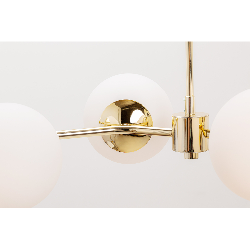 Závesná lampa gule zlatá MEFISTO 6