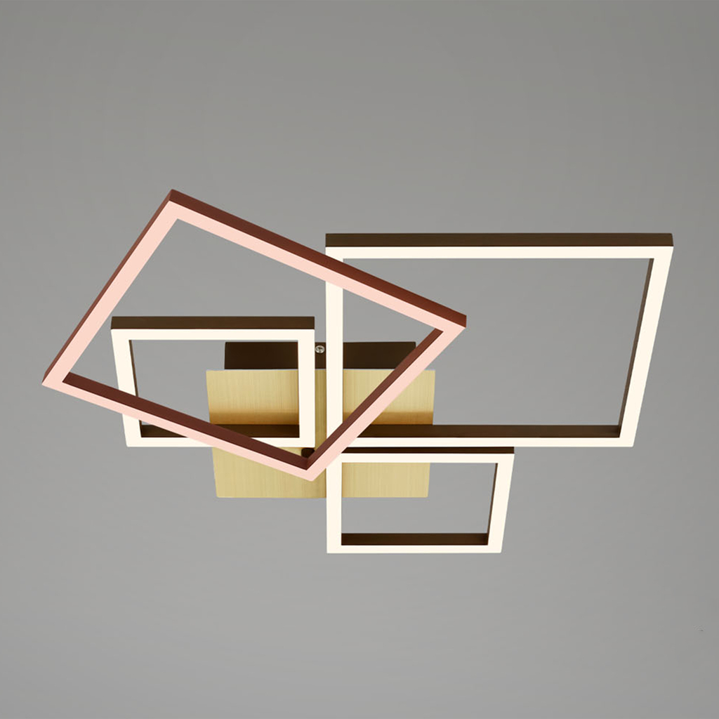 Stropná lampa LED otočná zlato hnedá FRAME 75 cm