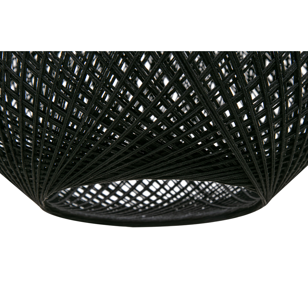 Závesné svietidlo YUMAK boho pletené čierne 35 cm