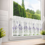 Záclona vitrážka bielo-fialová ELLA 60x150 cm