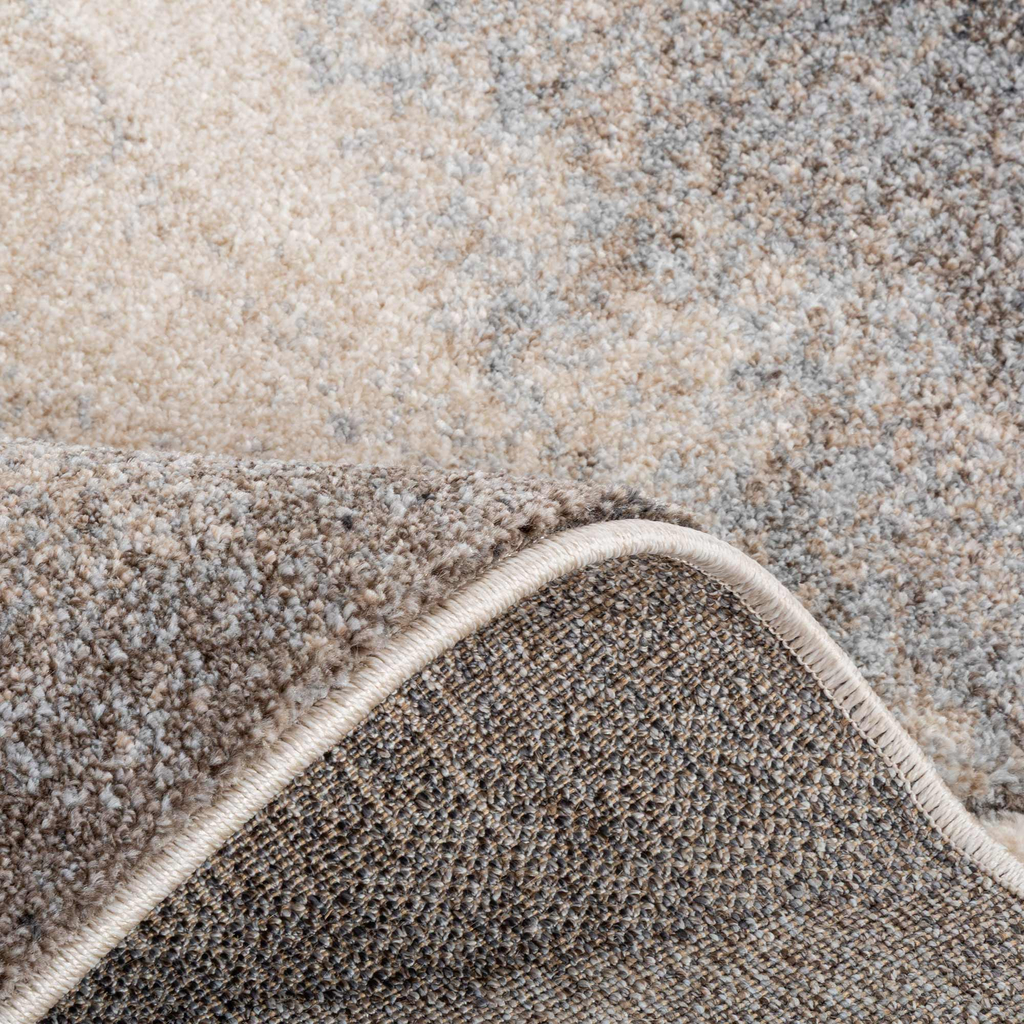 Koberec s abstraktným vzorom KERY, béžovo-sivý, 80x150 cm