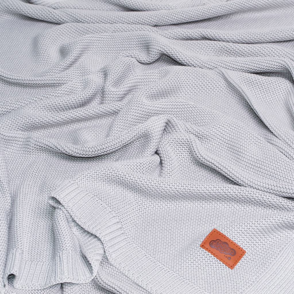 Detská deka bambusová sivá MAYA MOO 80x100 cm