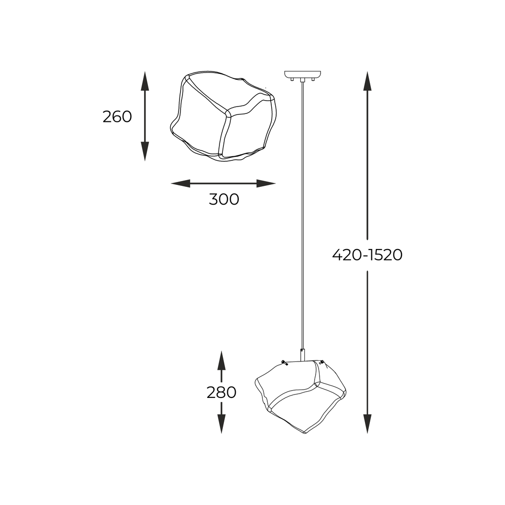 Závesné svietidlo ROCK P0488-01A-F4AC