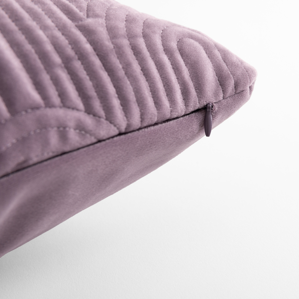 Geometrická velúrová obliečka na vankúš fialová JONES 45x45 cm