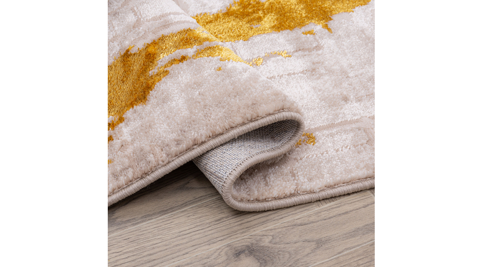 Loftový koberec GRANDE so zlatým vzorom 120 x 170 cm