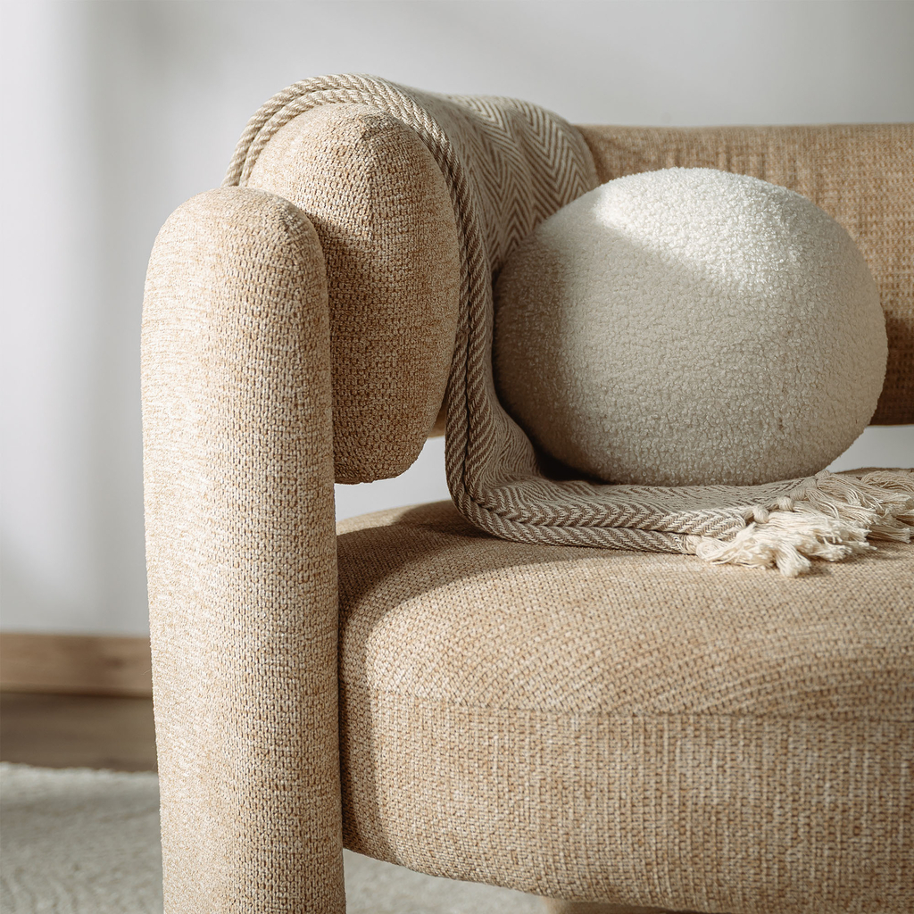 Dekoratívny vankúš krémový BALL 27 cm