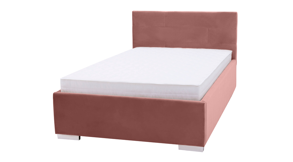 Ružová posteľ s úložným priestorom MEZO 120x200 cm