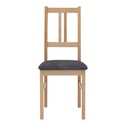 Drevená stolička so sivým sedadlom ONTIKA II