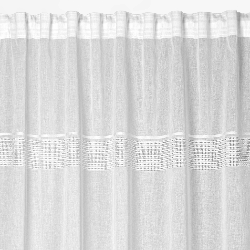 Záclona na páske v bielej farbe INES 140x270 cm