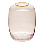 Hnedá okrúhla sklenená váza LISTER 29 cm