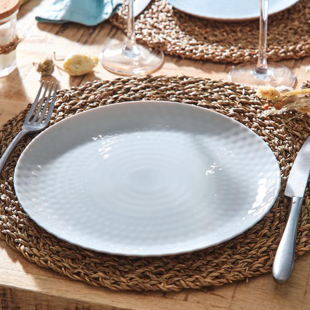 Plytky tanier svetlosivý PAMPILLE 25 cm