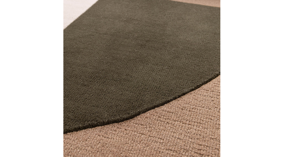 Vlnený koberec ELEMENTS do obývacej izby, krémovo-hnedý 160x230 cm