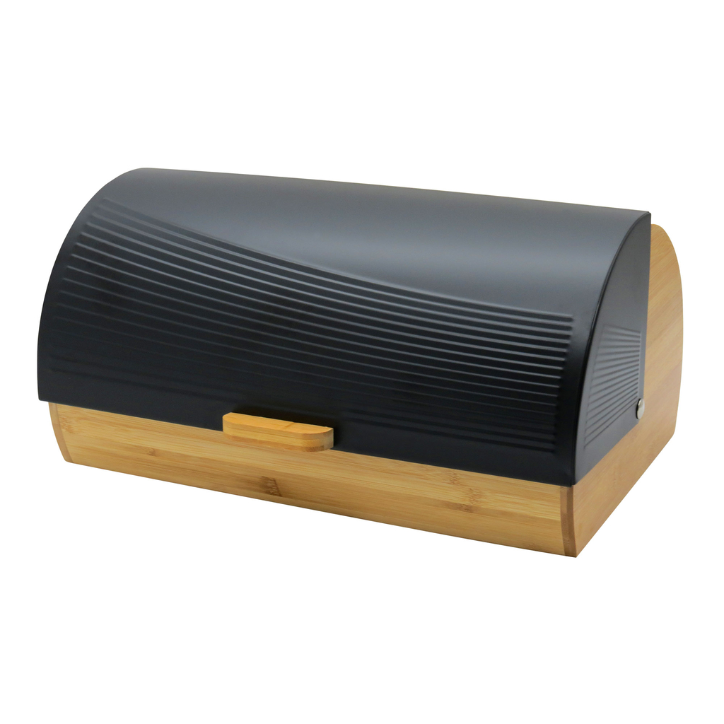 Bambusový chlebník s čiernym vekom