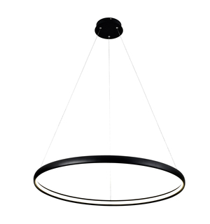 LED luster na lanku čierna CARLO 80 cm