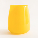 Sklenená váza ZINNIA žltá 23 cm