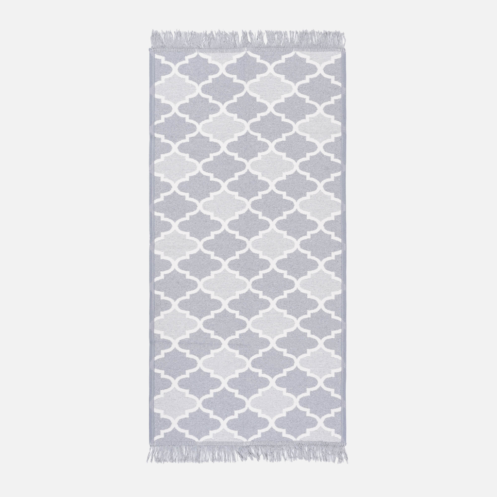 Sivý koberec v marockom vzore ALBORG 50x80 cm
