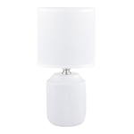 Keramická stolná lampa biela 27,5 cm