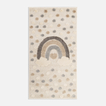 Dúhový koberec v tmavej krémovej farbe CLUDI 80x150 cm