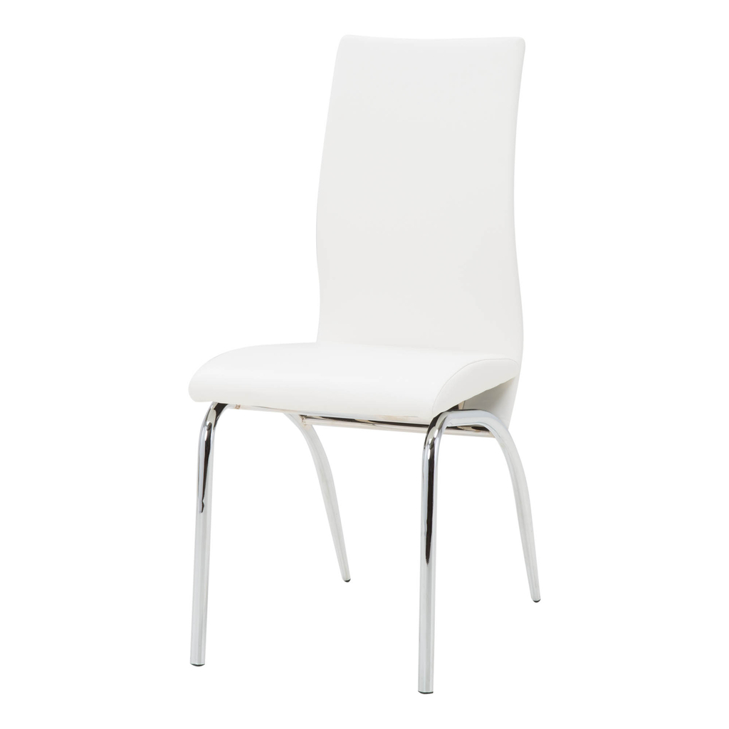 Jedálenská stolička VILLA, biela ekokoža