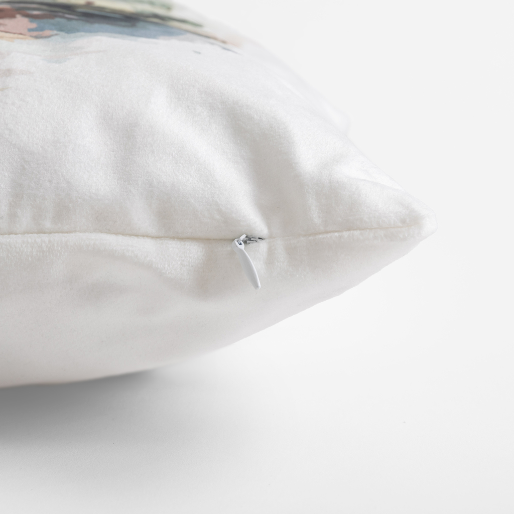 Dekoračná obliečka na vankúš SLON bielej farby OLIVE 45x45 cm