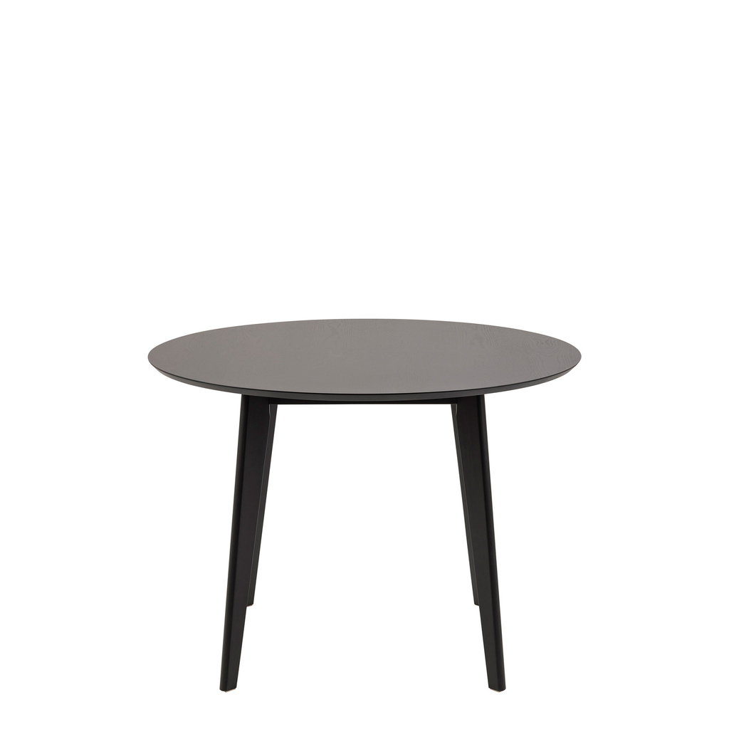 Drevený okrúhly stôl BLACKY 105 cm, čierny