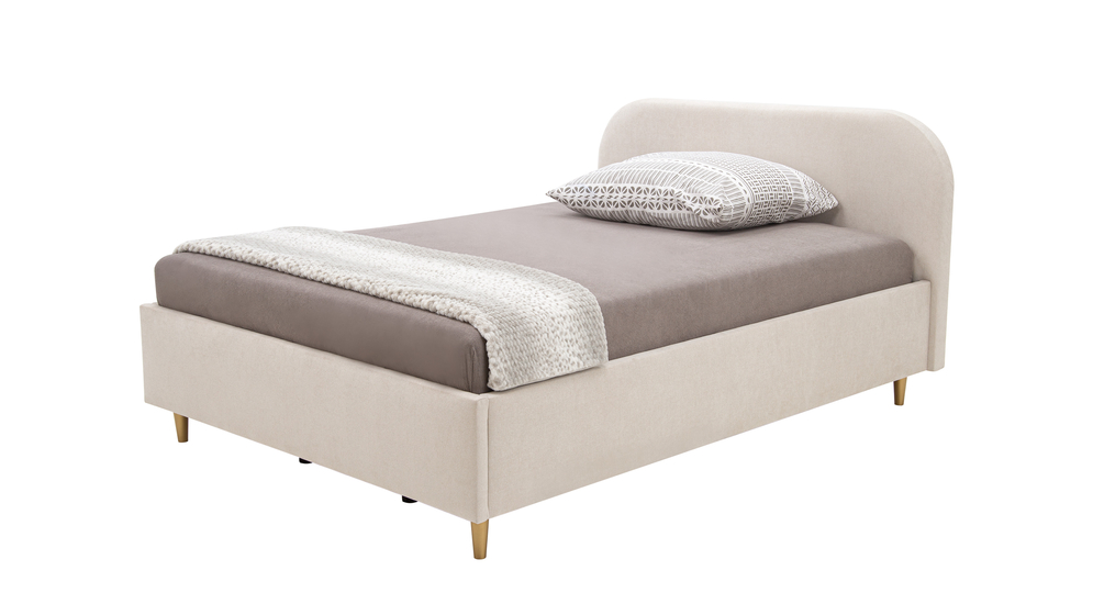 Čalúnená posteľ SANTADI na zlatých nohách 90x200 cm
