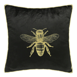 Dekoratívna obliečka čierna s včielkou AURE 45 x 45 cm