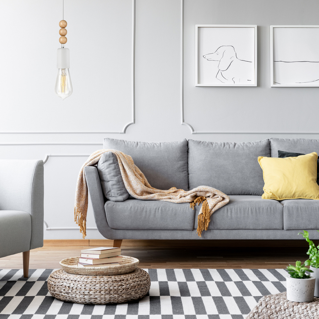 Moderné závesné svietidlo SIMON biele