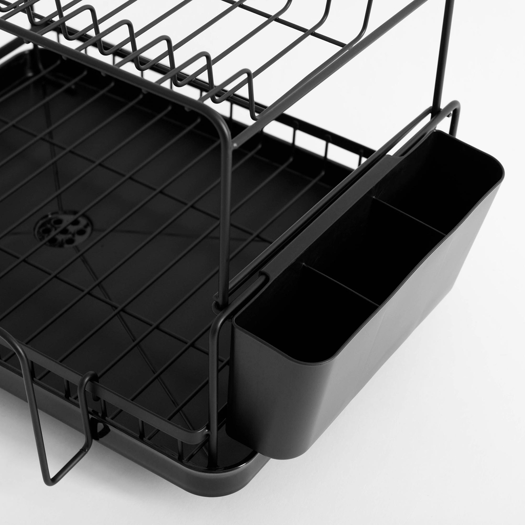 Dvojúrovňová sušička riadu čierna 44,3x33x26,8 cm