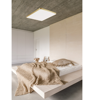 Stropná LED lampa štvorcová zlatá SIERRA 80 cm