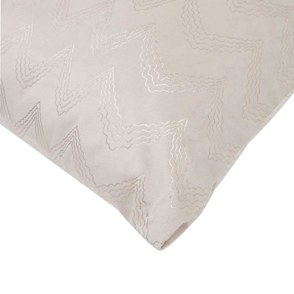 Krémový velúrový vankúš LOUIS 45 x 45 cm