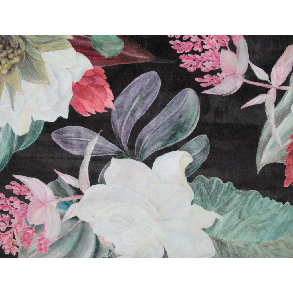 Velúrový vankúš s exotickými kvetmi NOBI 45 x 45 cm